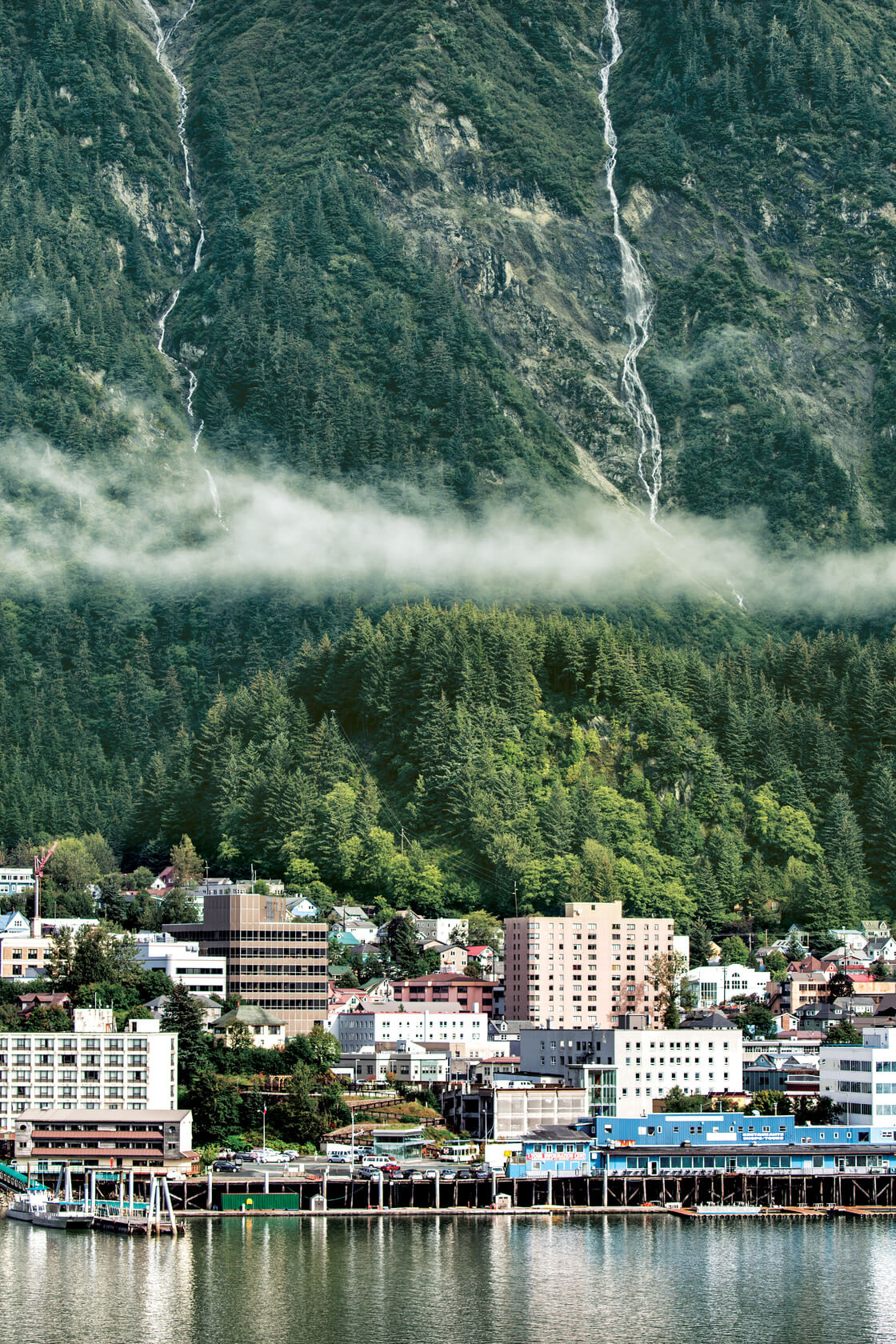 Alaska, town, waterfront 