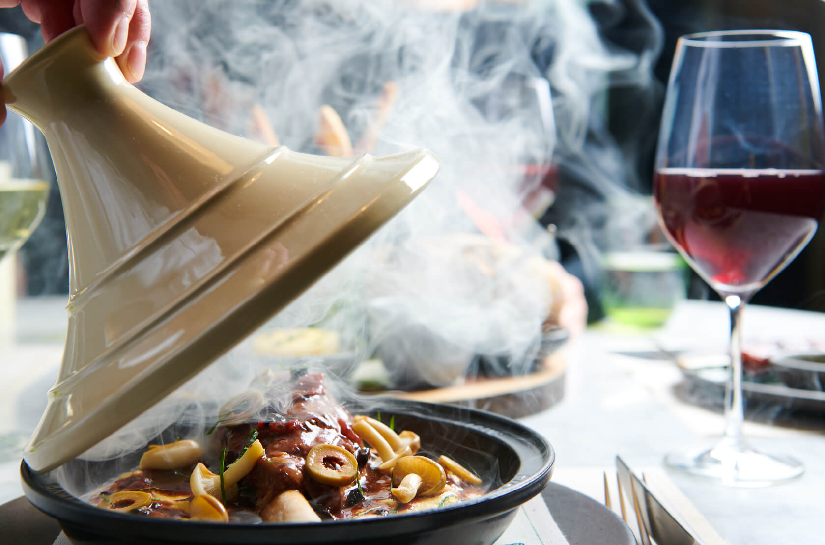 wine, dinner, Tagine, cuisine, red wine, meal, food